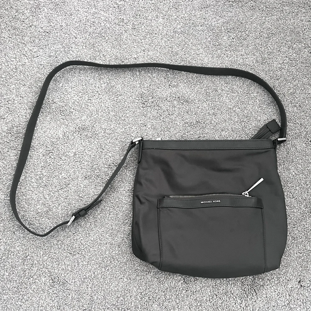 Michael Kors Black Nylon Crossbody Shoulder Bag